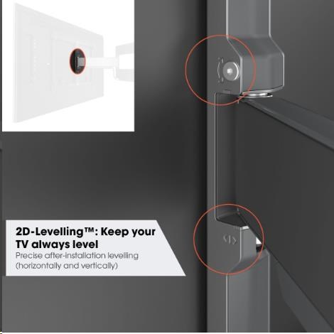Vogel"s TVM 5645 TV rameno 3 klouby černé L2 