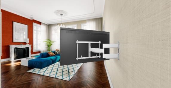 Vogel"s TVM 5645 TV rameno 3 klouby L bílé1 