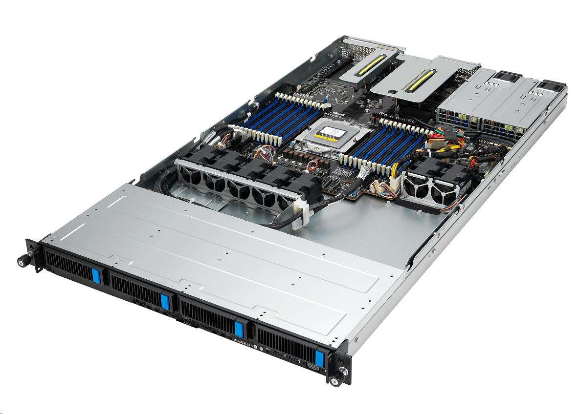ASUS Server 1610Q-RS500A Genoa 9124 (3,7G/16C/64M/4800) 3xPCI-E 1xOCP 3.0 4LFF/SFF/NVMe5 2x800W 2x1G iKVM 1U0 