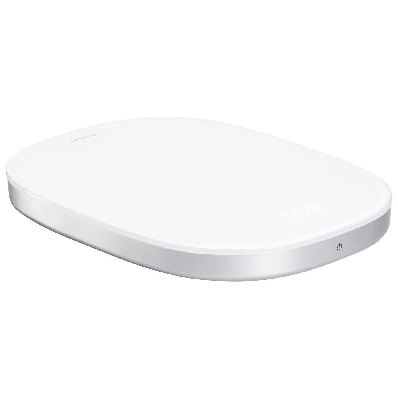 ZWILLING digitální kuchyňská váha, Li-ion baterie, USB napájení, sklo, stříbrná - Enfinigy3 