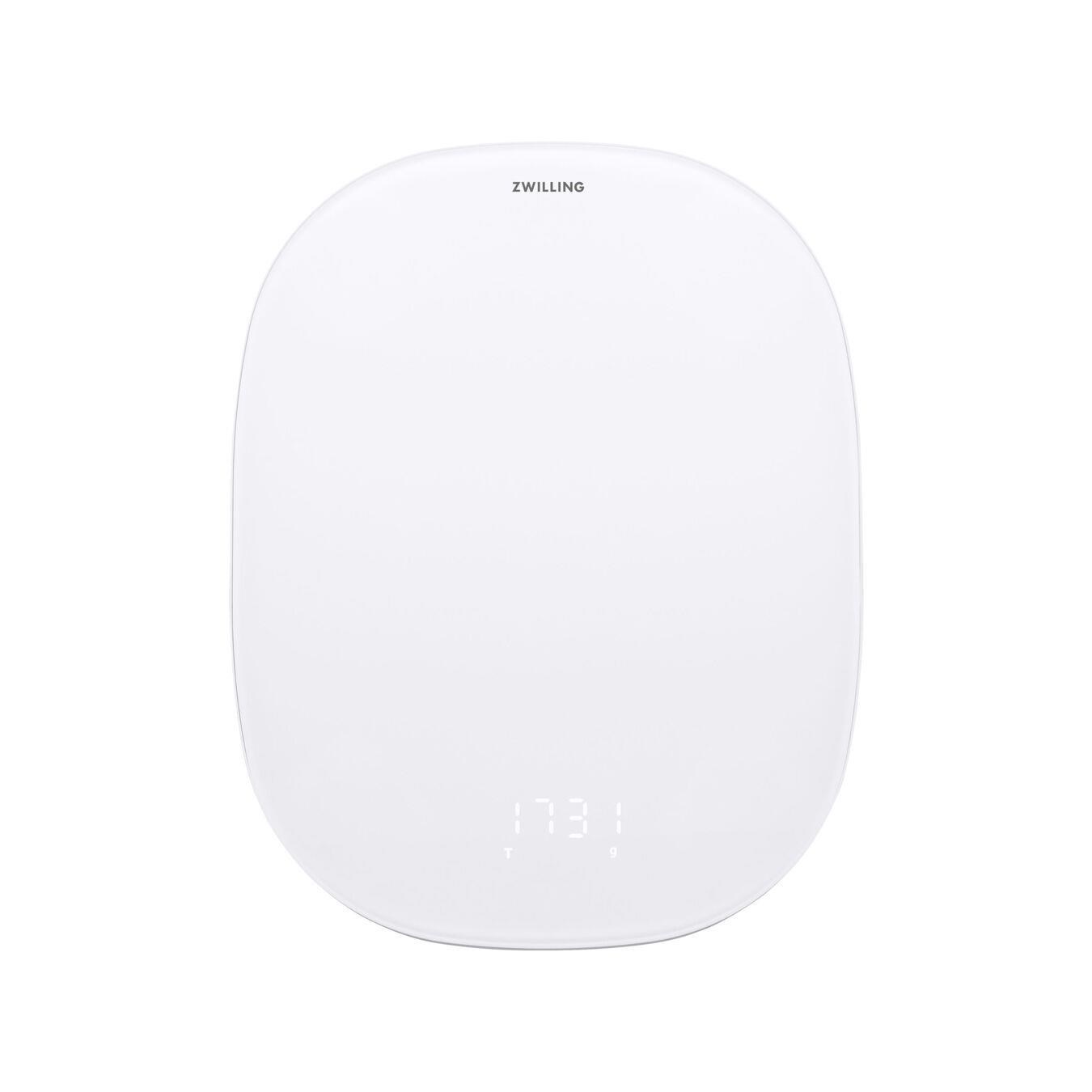 ZWILLING digitální kuchyňská váha, Li-ion baterie, USB napájení, sklo, stříbrná - Enfinigy0 