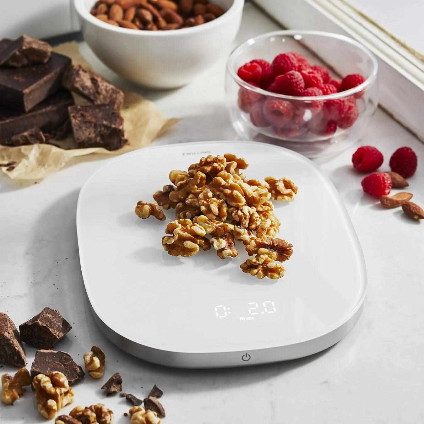 ZWILLING digitální kuchyňská váha, Li-ion baterie, USB napájení, sklo, stříbrná - Enfinigy2 