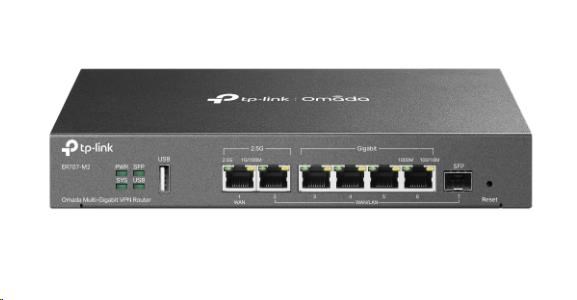 TP-Link ER707-M2 OMADA VPN router (1x2, 5GbEWAN, 1x2, 5GbELAN, 1xSFP WAN/ LAN, 4xGbELAN/ WAN, 1xUSB2.0)0 