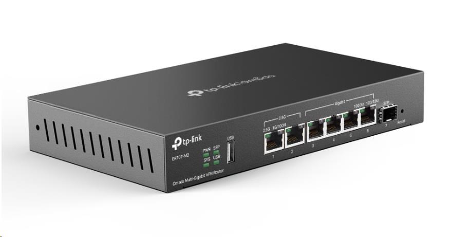 TP-Link ER707-M2 OMADA VPN router (1x2, 5GbEWAN, 1x2, 5GbELAN, 1xSFP WAN/ LAN, 4xGbELAN/ WAN, 1xUSB2.0)1 