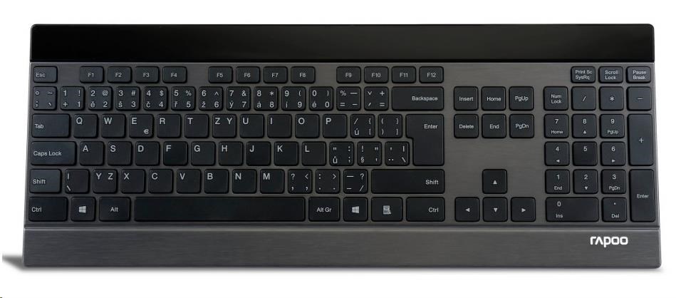 RAPOO Klávesnice E9270p USB,  multimediální,  bezdrátová,  černá,  CZ0 
