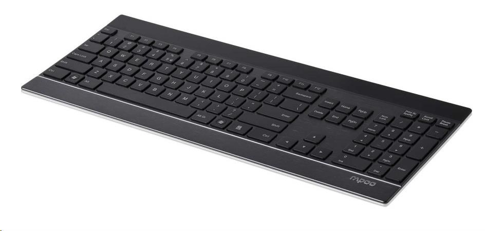 RAPOO Klávesnice E9270p USB,  multimediální,  bezdrátová,  černá,  CZ1 