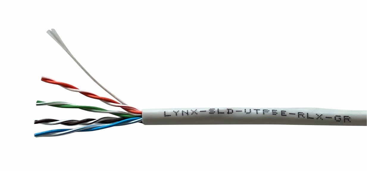UTP kabel LYNX REELEX AIR, Cat5E, drát, PVC, Eca, šedý, 305m1 