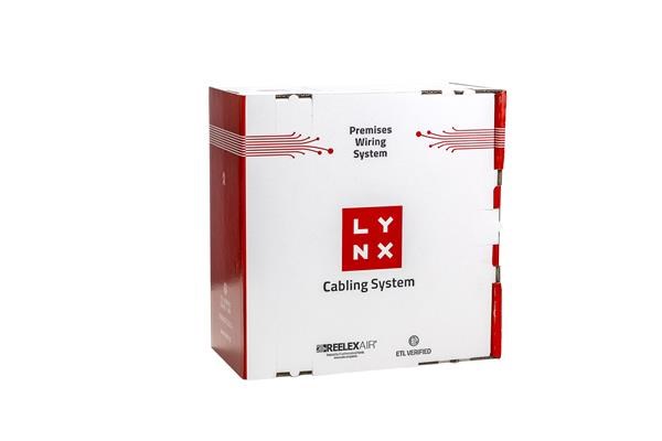UTP kabel LYNX REELEX AIR, Cat5E, drát, PVC, Eca, šedý, 305m2 