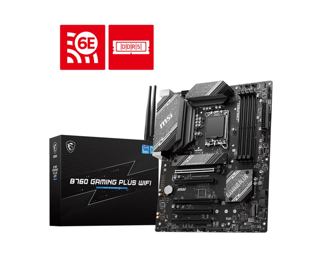 MSI MB Sc LGA1700 B760 GAMING PLUS WIFI,  Intel B760,  4xDDR5,  1xDP,  1xHDMI,  ATX0 