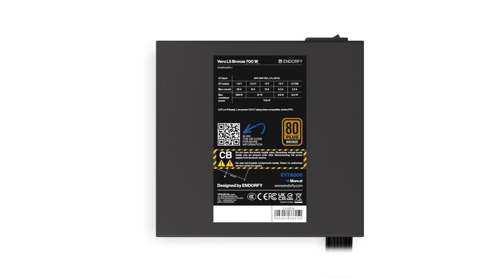 ENDORFY Zdroj Vero L5 Bronze 700W,  120mm,  80 Plus Bronze5 