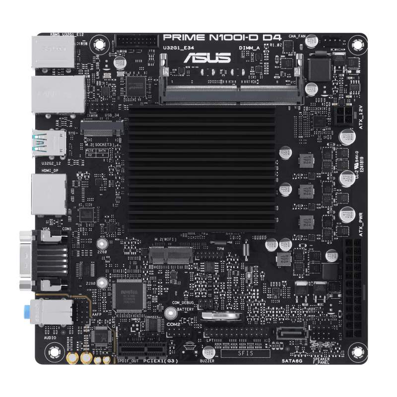 ASUS MB PRIME N100I-D D4-CSM,  Intel® Processor N100,  1xDDR4,  1xHDMI,  1xDP,  1xVGA,  Mini-ITX0 