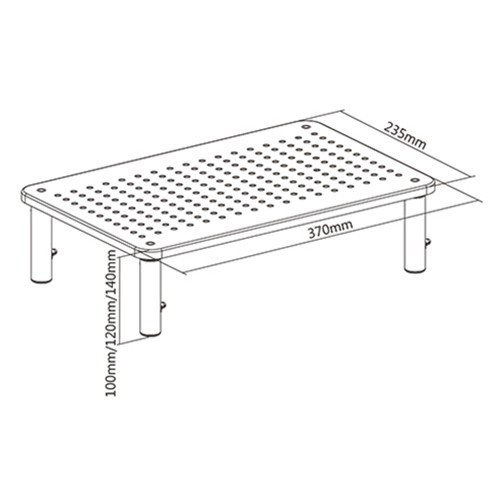 GEMBIRD Držák podstavec pod monitor MS-TABLE-01,  černý2 