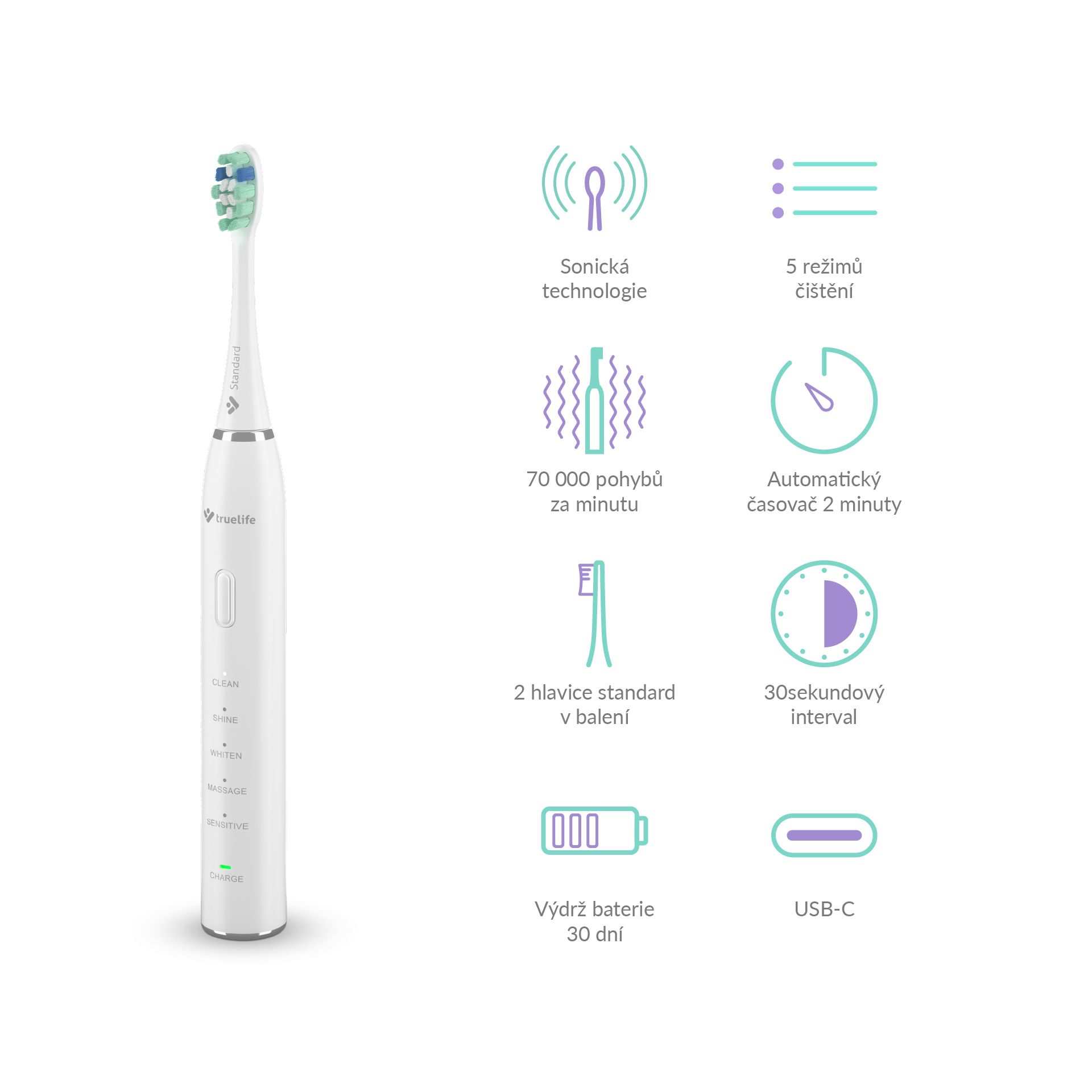 TrueLife SonicBrush Clean30 White1 