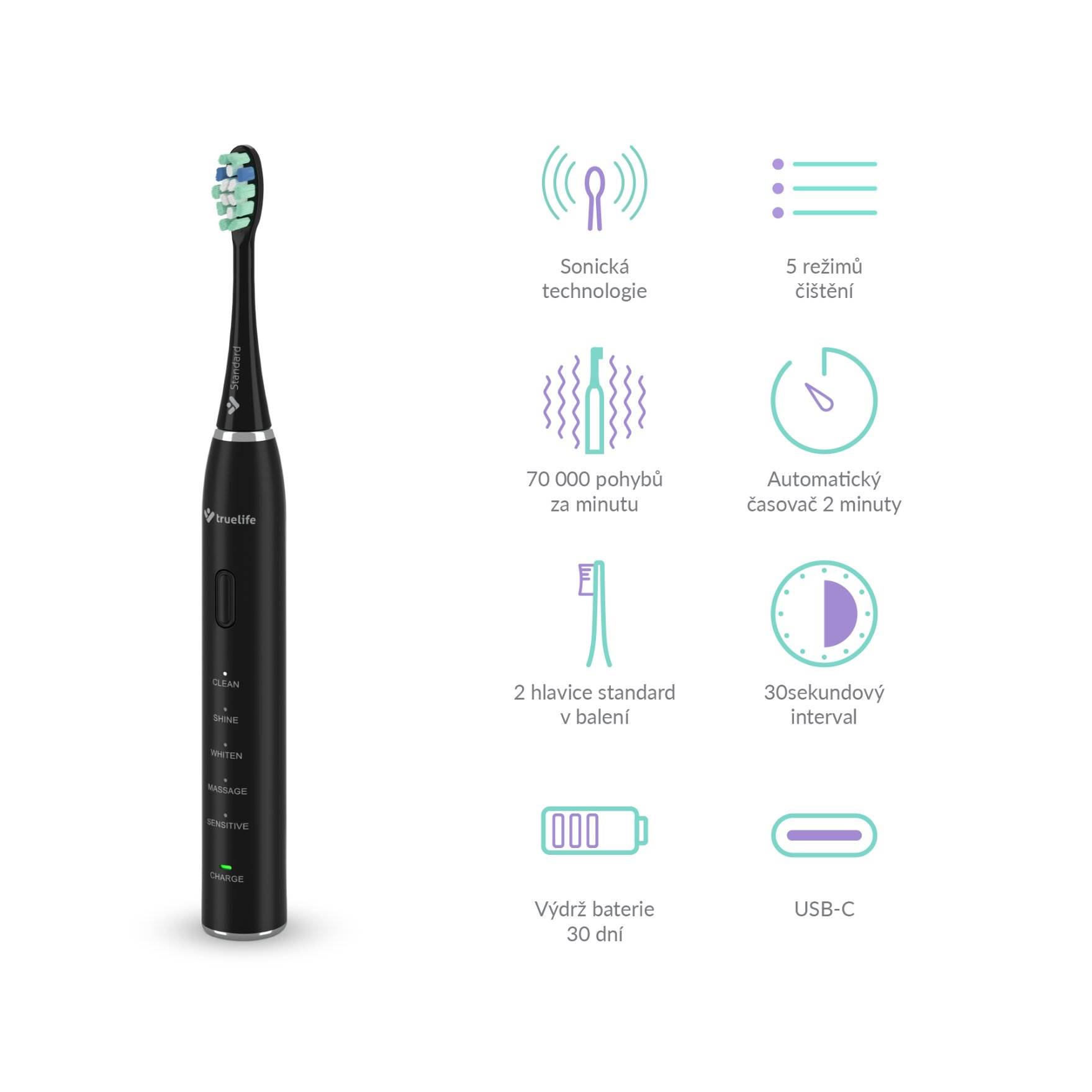 TrueLife SonicBrush Clean30 Black6 