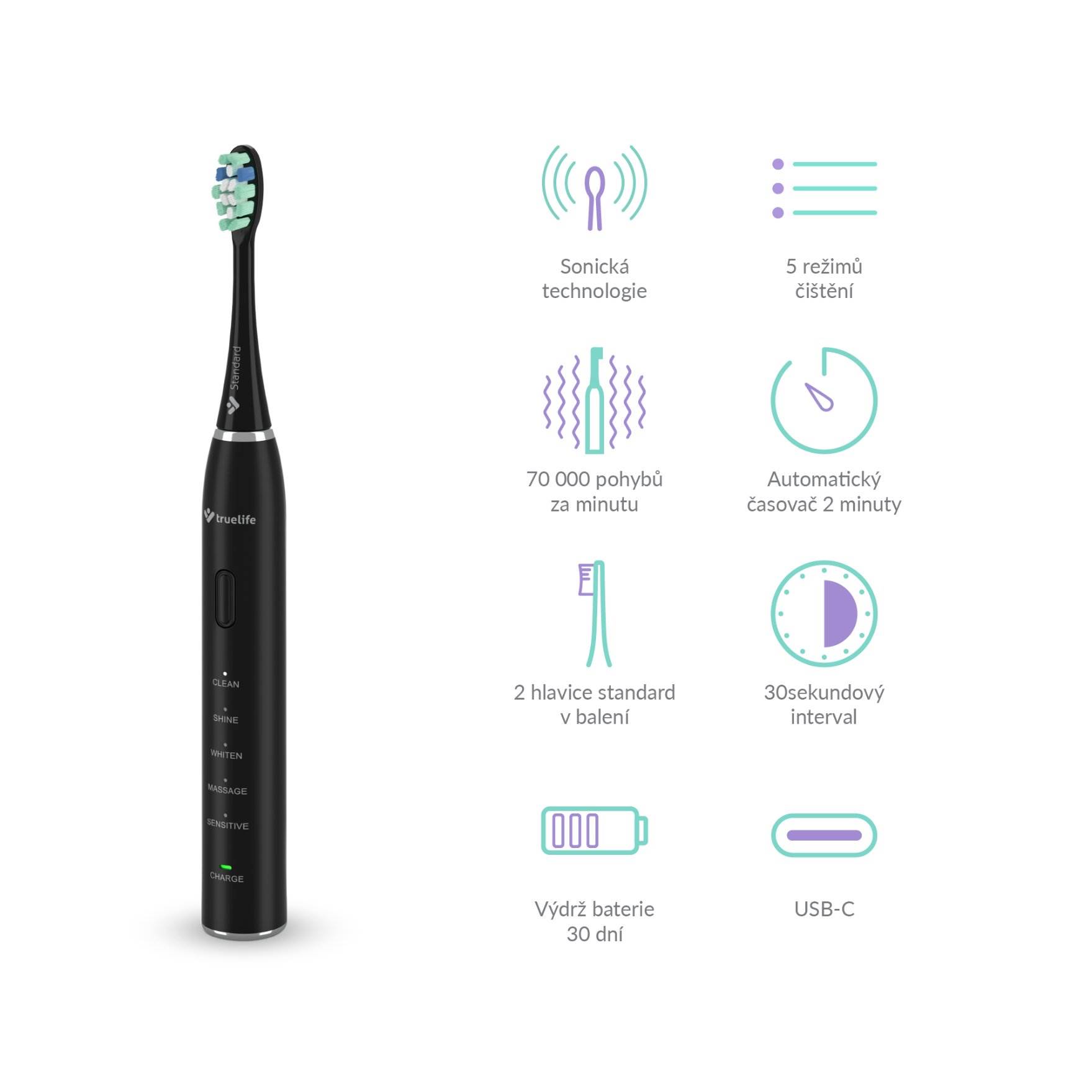 TrueLife SonicBrush Clean30 Black7 