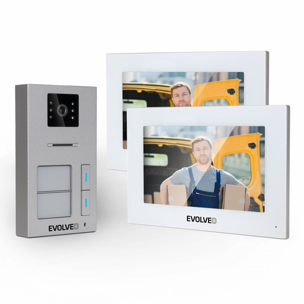 EVOLVEO DoorPhone AP2-2 drátový videotelefon pro dva byty s aplikací3 