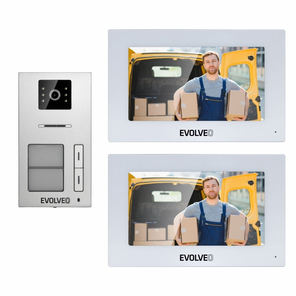 EVOLVEO DoorPhone AP2-2 drátový videotelefon pro dva byty s aplikací1 