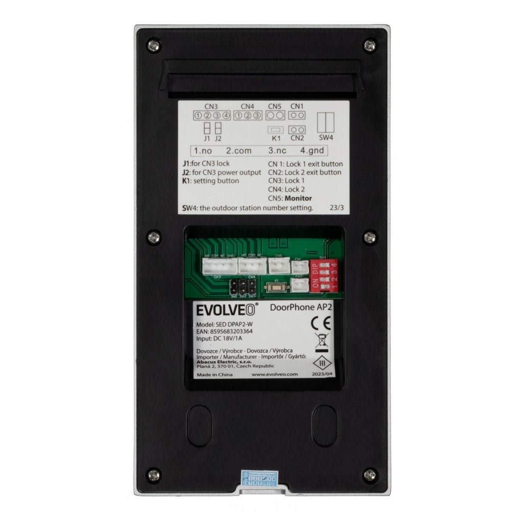 EVOLVEO DoorPhone AP2-2 drátový videotelefon pro dva byty s aplikací4 