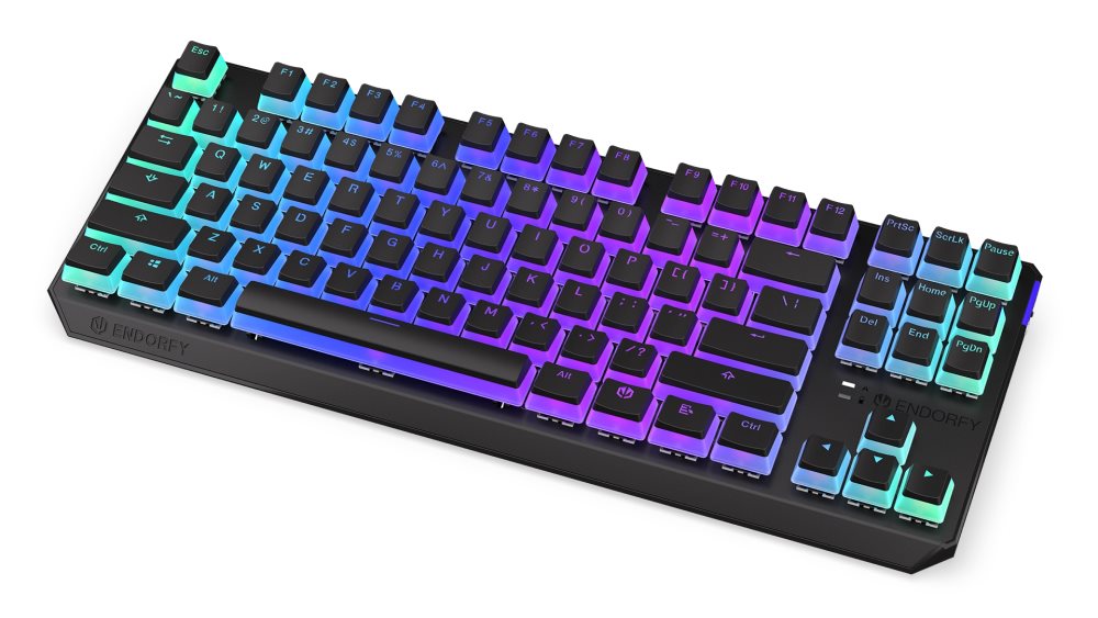 Endorfy Thock TKL Red Pudding/ Drôtové/ Bezdrôtové/ US layout/ Čierna