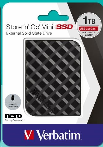 VERBATIM externí SSD 512GB Store ´n´ Go Mini SSD USB3.2 Gen 1,  černá1 