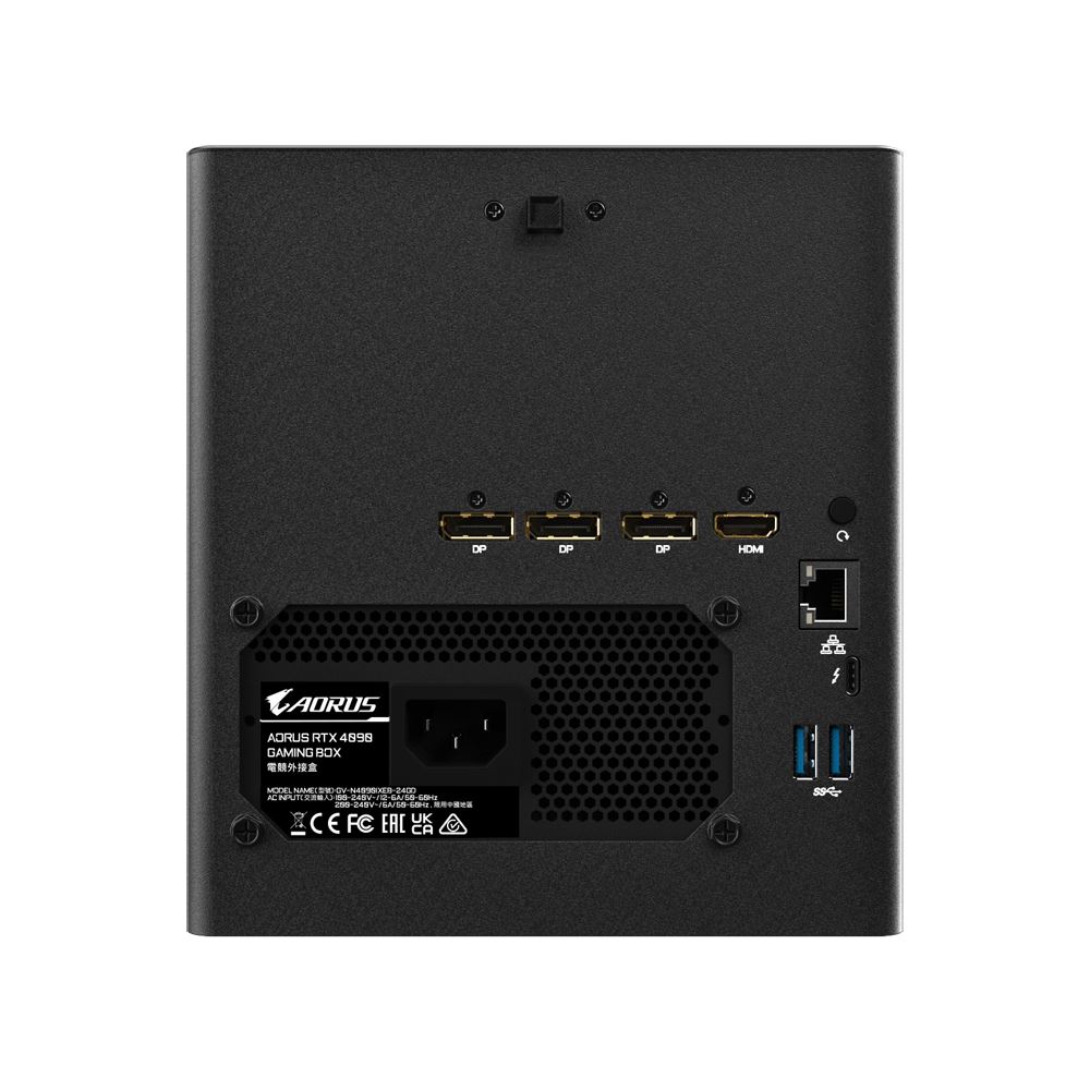GIGABYTE Externí VGA NVIDIA GeForce RTX 4090 AORUS GAMING BOX 24G,  RTX 4090,  24GB GDDR6X,  3xDP,  1xHDMI,  1xThunderbolt4 