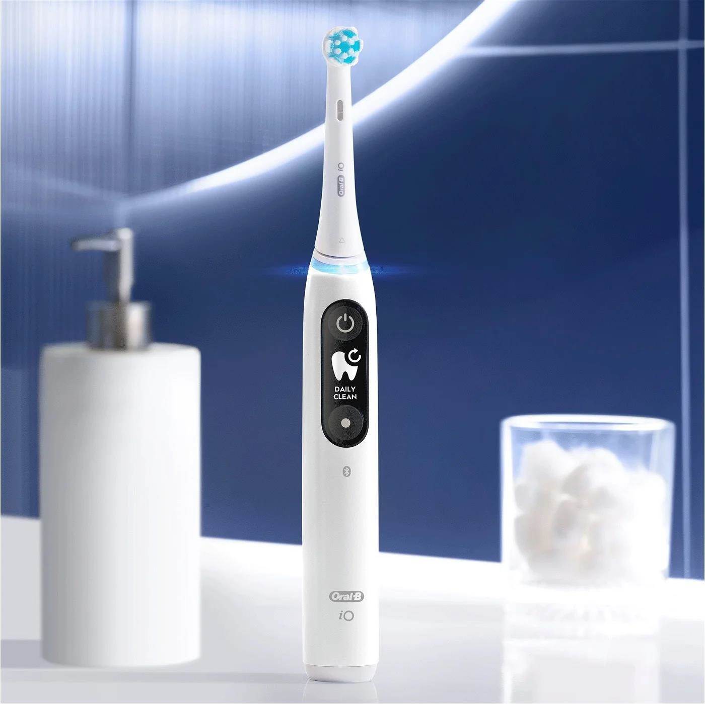 Oral-B iO Series 6 Duo White & Pink Sand set elektrických zubních kartáčků,  5 režimů,  AI,  časovač2 