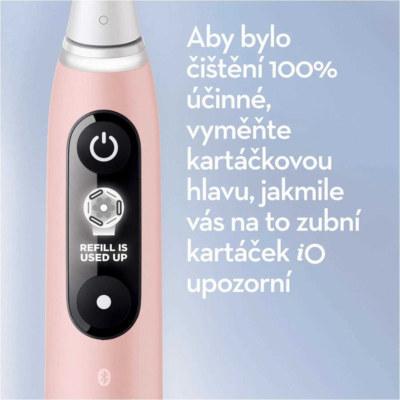 Oral-B iO Series 6 Duo White & Pink Sand set elektrických zubních kartáčků,  5 režimů,  AI,  časovač3 