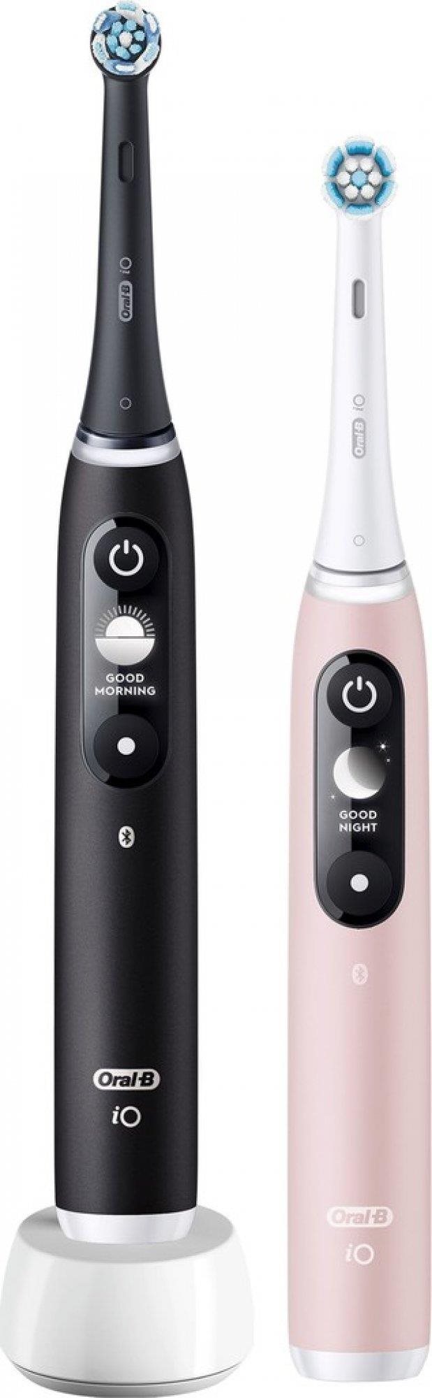 Oral-B iO Series 6 Duo Black & Pink Sand set elektrických zubních kartáčků,  5 režimů,  AI,  časovač1 