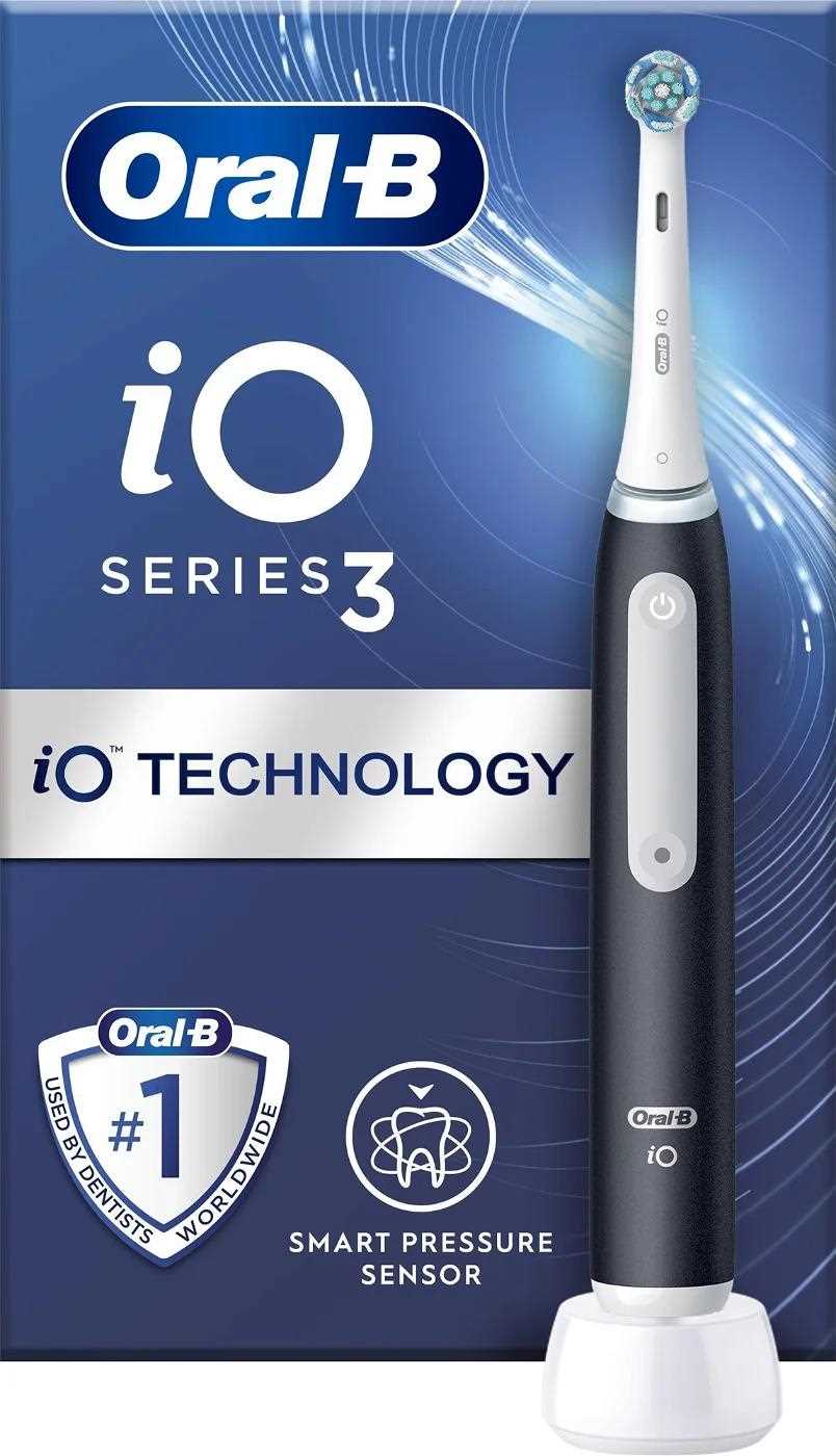 Oral-B iO Series 3 Matt Black elektrický zubní kartáček,  magnetický,  3 režimy,  tlakový senzor2 