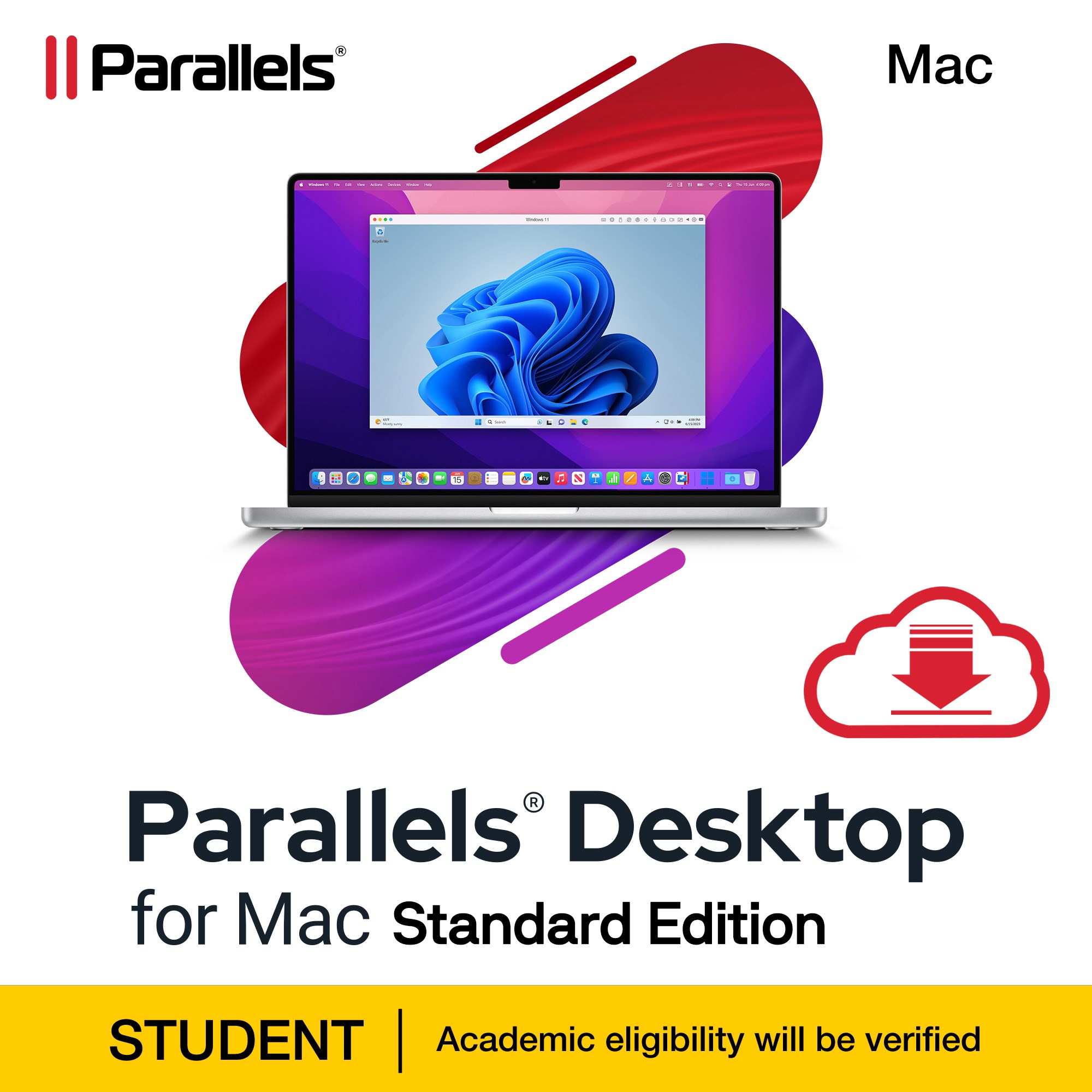 Parallels Desktop Academic Subscription 1 Year,  EN/ FR/ DE/ IT/ ES/ PL/ CZ/ PT0 