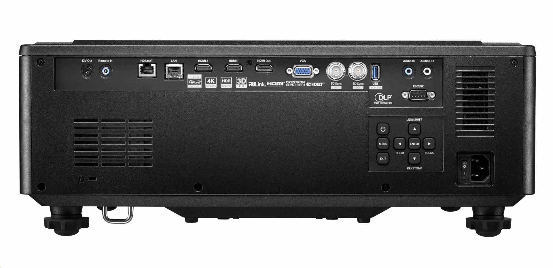 Optoma projektor ZU820T (DLP,  Laser,  FULL 3D,  WUXGA,  8 800 ANSI,  3 000 000:1,  VGA,  HDMI,  USB-A power,  RS232,  RJ45)0 