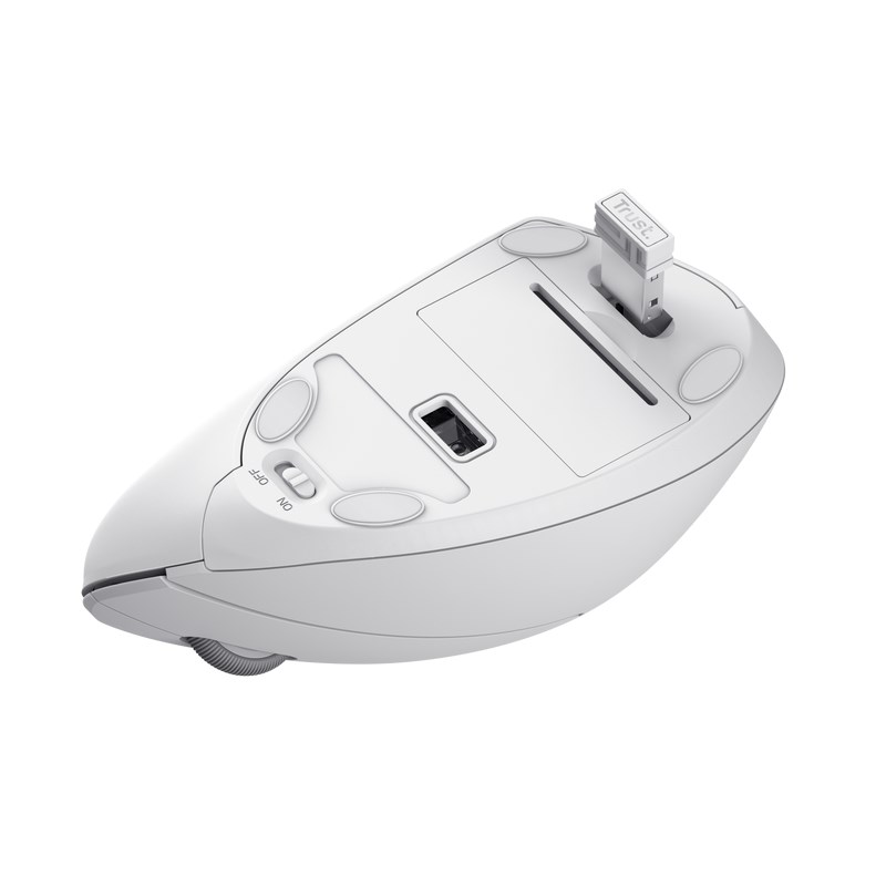 TRUST vertikální myš Verto bezdrátová ergonomická myš,  USB,  bílá2 