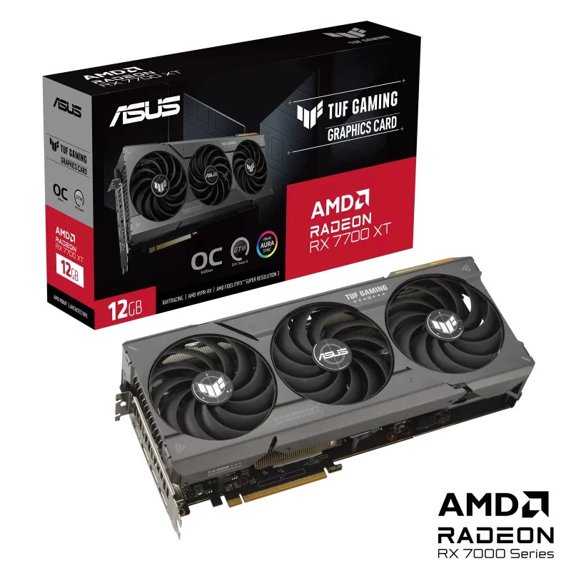 ASUS VGA AMD Radeon RX 7700 XT TUF GAMING OC 12G,  12G GDDR6,  3xDP,  1xHDMI0 