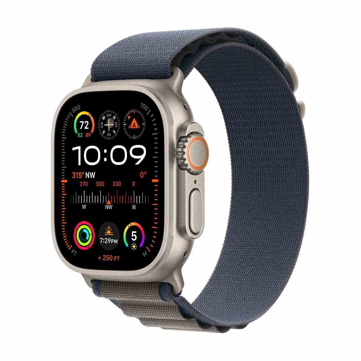 Apple Watch Ultra 2 GPS + Cellular, 49mm Titanium Case with Blue Alpine Loop - Large0 