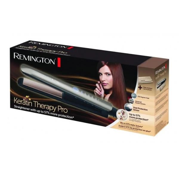 Remington Keratin Therapy Pro S8590 žehlička na vlasy,  5 teplot,  rychlé zahřátí,  automatické vypínání,  pouzdro3 