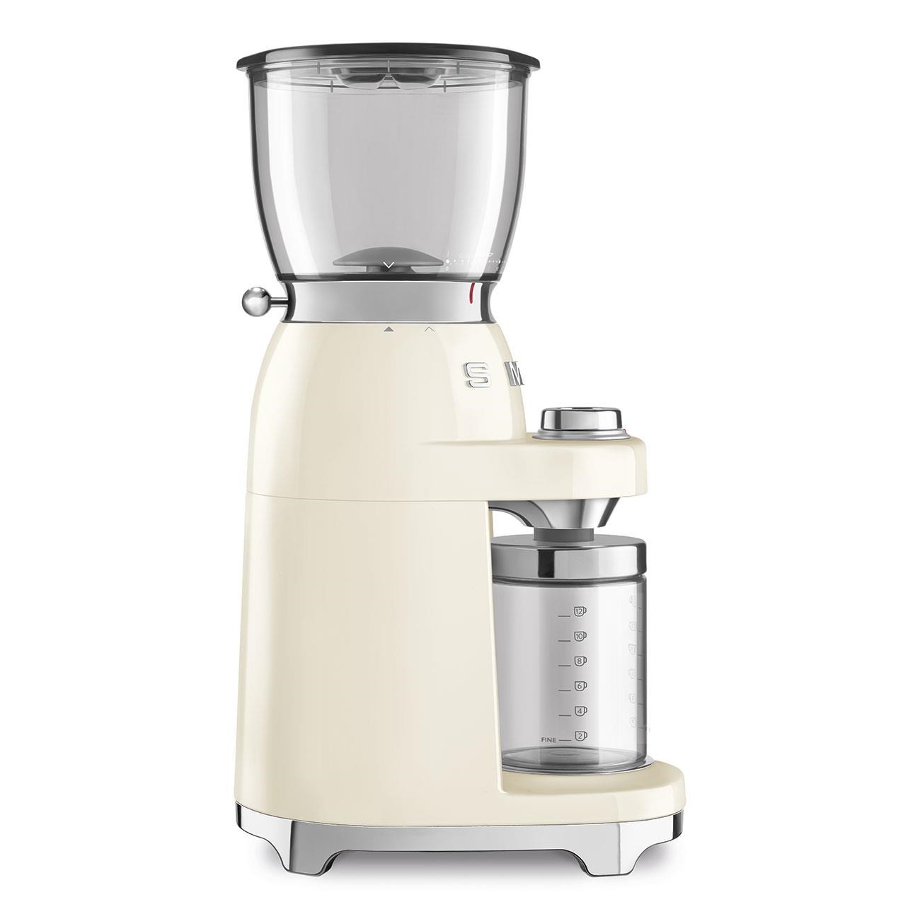 Smeg CGF11CREU mlýnek na kávu,  150 W,  nastavitelná hrubost,  nerezový mlýnek,  nádoba z tritanu,  krémový1 