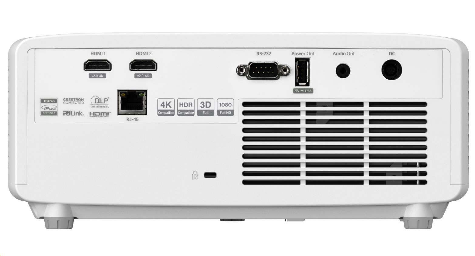 Optoma projektor ZH462 (DLP,  Laser,  FULL HD,  5000 ANSI,  2xHDMI,  RS232,  RJ45,  USB-A power,  repro 1x15W),  5let zaruka3 