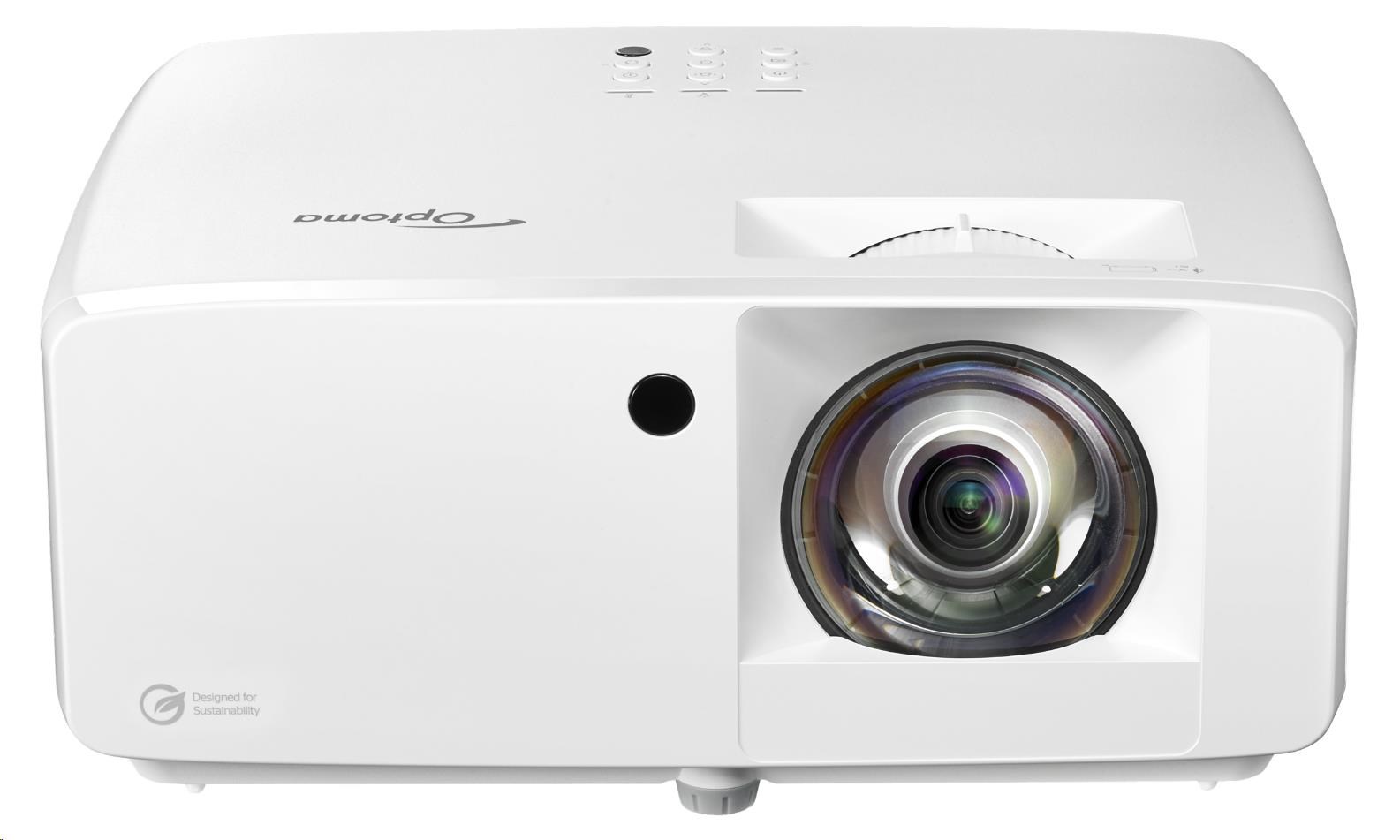 Optoma projektor UHZ35ST (DLP,  Laser,  UHD,  3500 ANSI,  2xHDMI,  RS232,  RJ45,  USB-A power,  repro 1x15W)0 