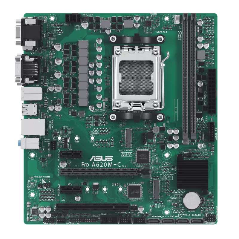 ASUS MB Sc AM5 Pro A620M-C-CSM,  AMD A620,  2xDDR5,  1xHDMI,  1xDP,  1xVGA,  1xDVI-D,  mATX1 