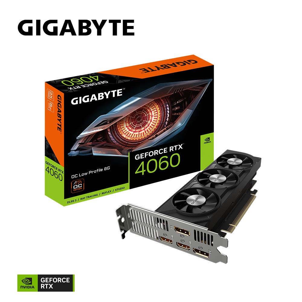 GIGABYTE VGA NVIDIA GeForce RTX 4060 Low Profile OC 8G,  8G GDDR6,  2xDP,  2xHDMI1 