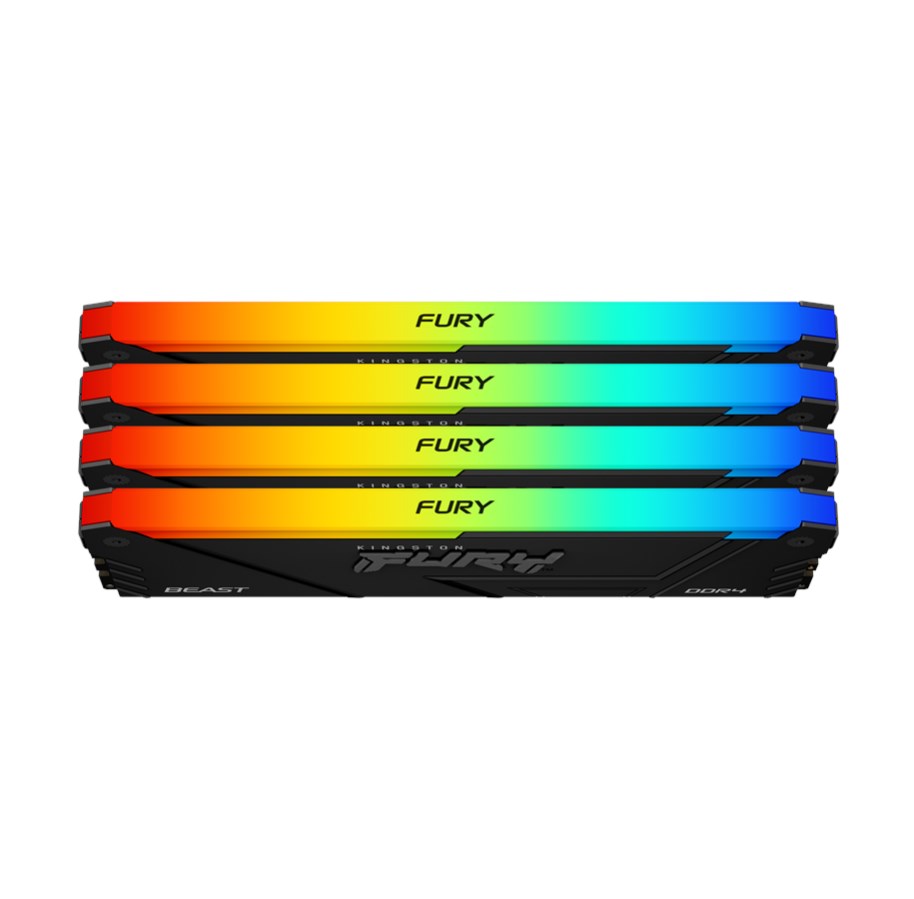 KINGSTON DIMM DDR4 64GB (Kit of 4) 3200MT/ s CL16 FURY Beast RGB,  XMP0 