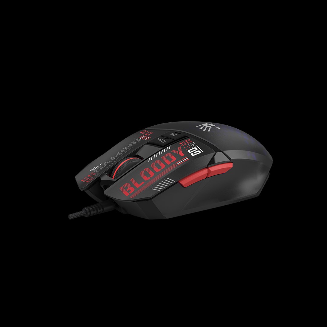 A4tech BLOODY W60 Max Mini,  podsvícená herní myš,  12000 DPI,  černá,  USB3 