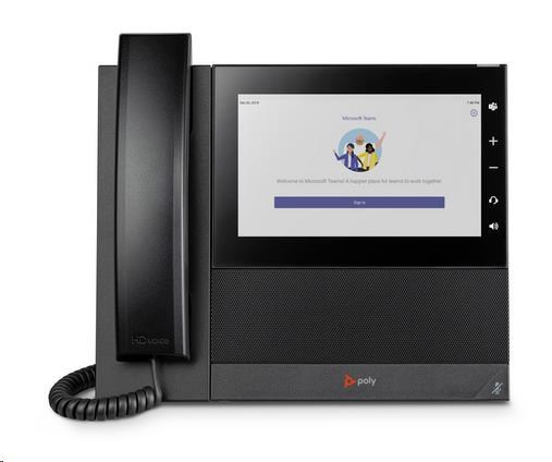 Poly CCX 600 multimediální telefon pro Microsoft Teams s podporou technologie PoE0 