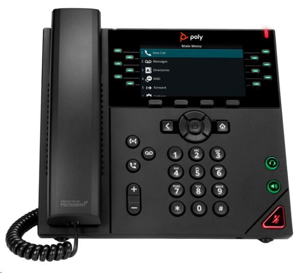 Poly VVX 450 12linkový IP telefon s podporou technologie PoE0 