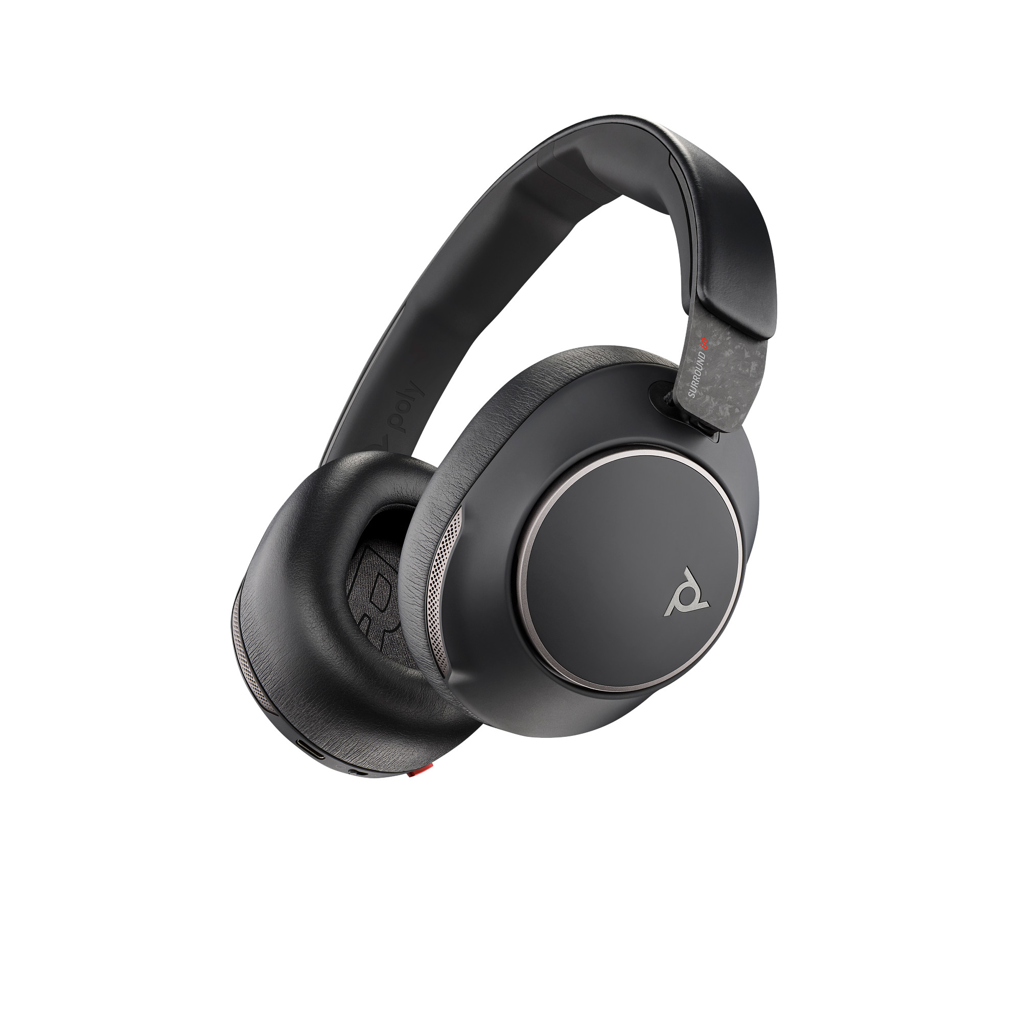 Poly Voyager Surround 80 MS Teams bezdrátová náhlavní souprava,  BT700 USB-C adaptér,  USB-C/ A adaptér,  stereo2 