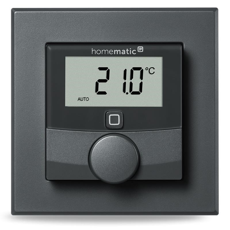 Homematic IP Nástěnný termostat se senzorem vlhkosti,  antracit0 