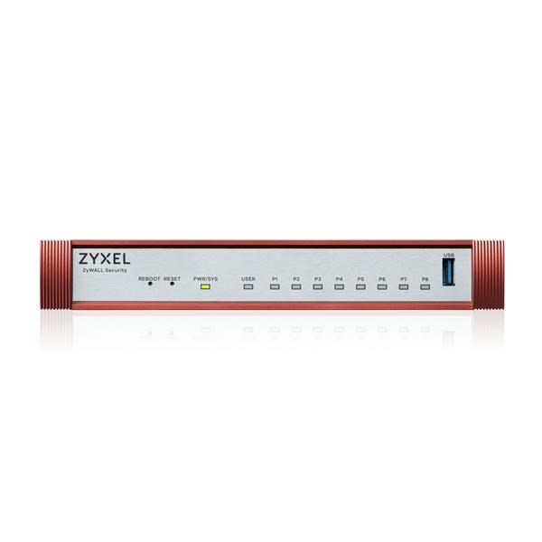 Zyxel USG FLEX100 H Series,  8 Gigabit user-definable ports,  1*USB (device only)0 