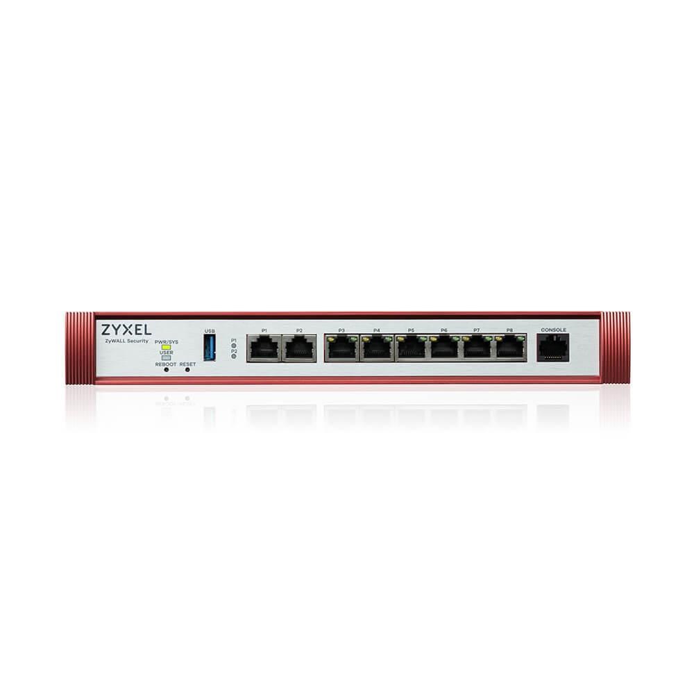 Zyxel USG FLEX200 HP Series,  User-definable ports with 1*2.5G,  1*2.5G( PoE+) & 6*1G,  1*USB (device only)3 