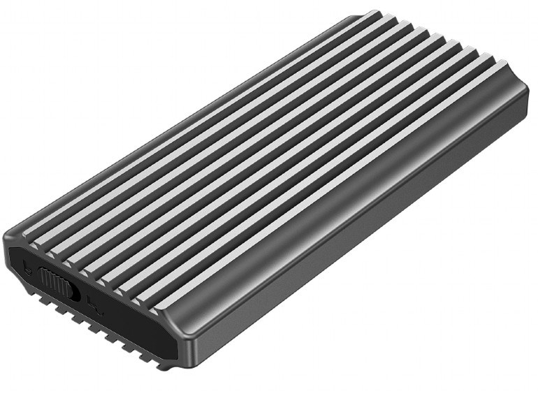 GEMBIRD externí box pro M.2 NVMe disky,  USB 3.1,  hliník,  podsvícení,  černá0 