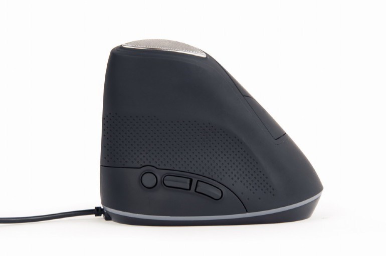 GEMBIRD myš MUS-ERGO-03,  Vertikální - Ergonomická,  drátová USB,  podsvícená,  šedá3 